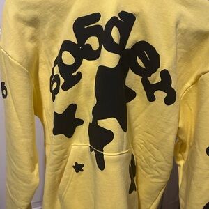 Yellow sp5der hoodie
